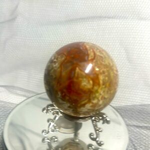 Pietersite & petrified, wood sphere, rare and unique from  Namibia